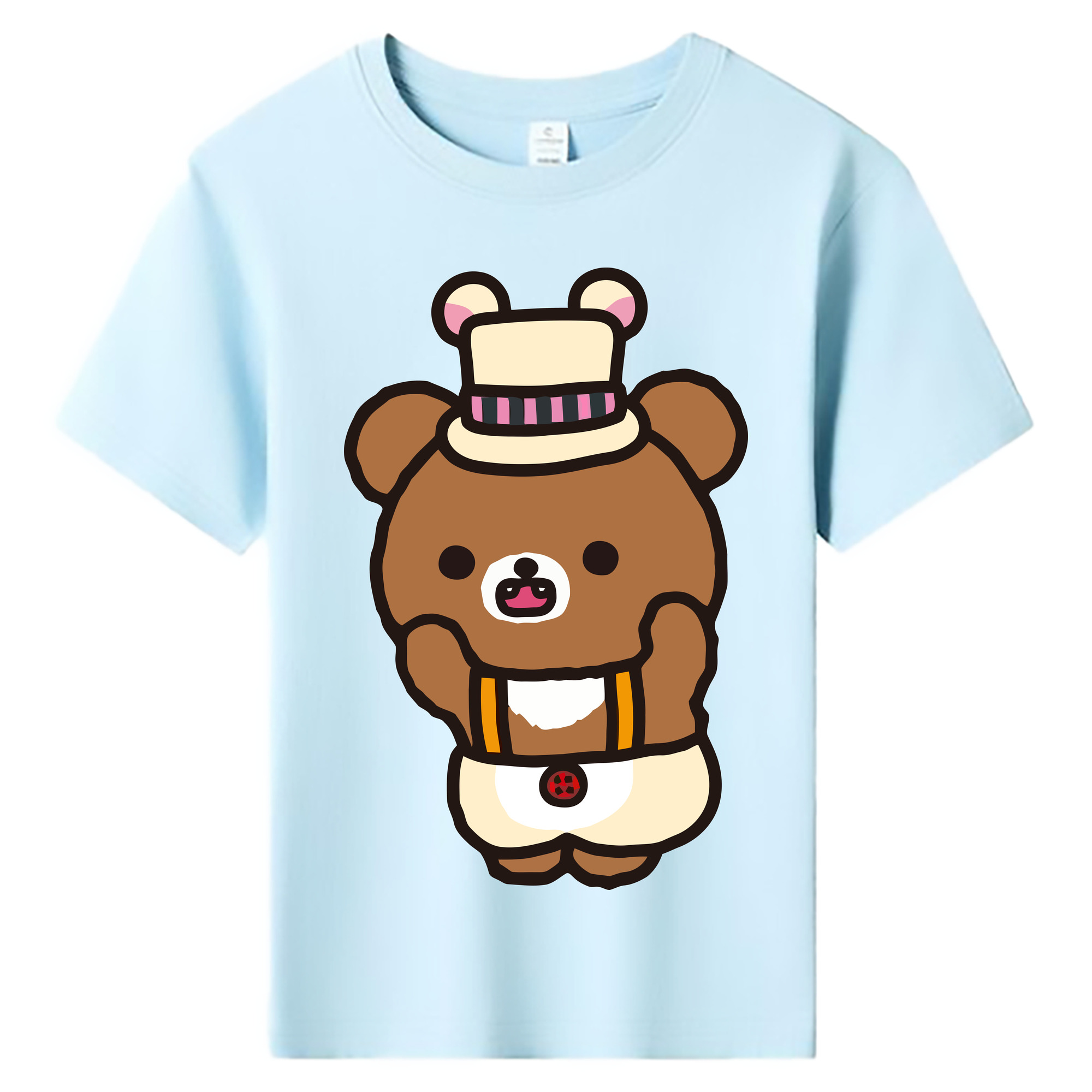 （画像用） リラックマ リラックマ キイロイトリ Rilakkuma Korilakkuma Kiiroitori 綿100％キッズTシャツ（フロントプリント）